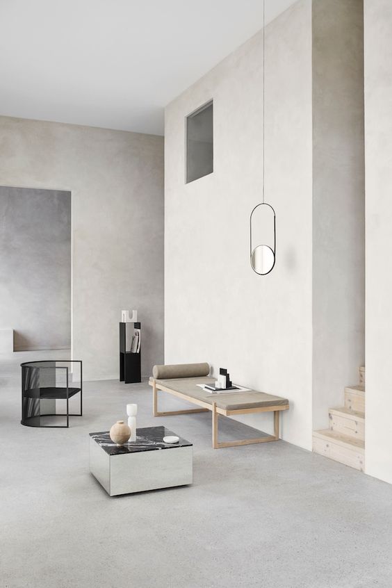 Colori arredamento soggiorno in minimal chic