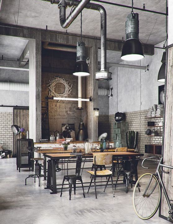 sala da pranzo industrial