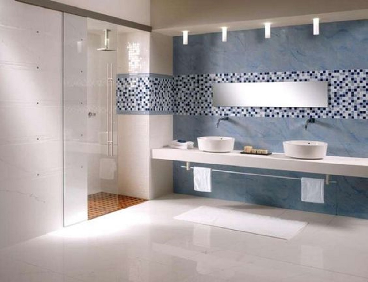 mosaico in bagno moderno