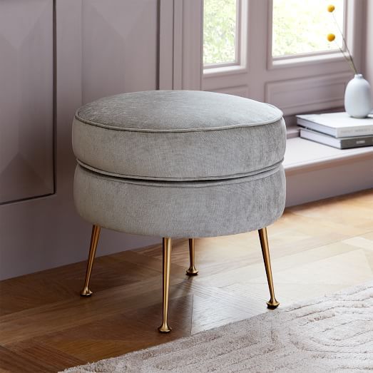 Sgabello West Elm Pietro Midcentury Round Ottoman