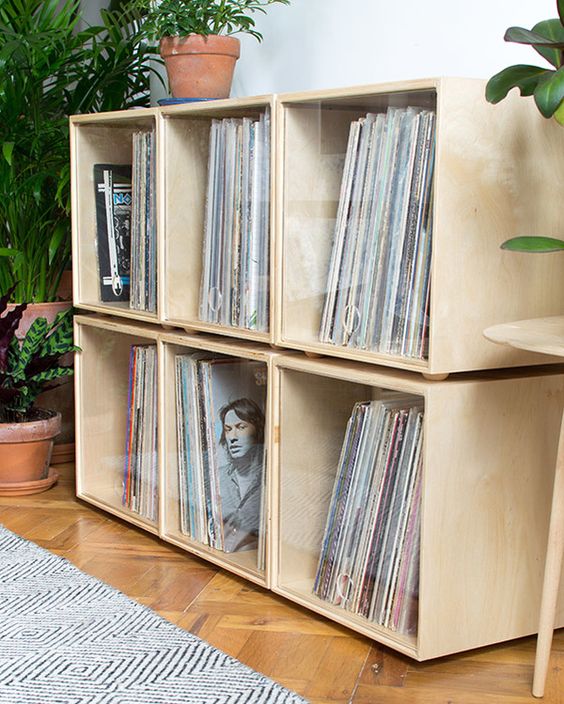 porta vinile cubo