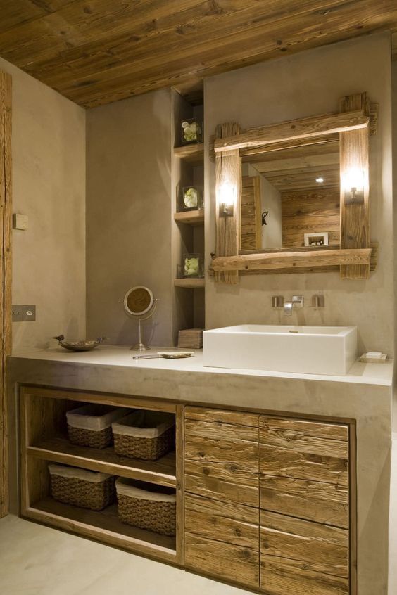 bagni rustici in pietra e legno 1