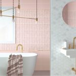 come arredare un bagno con piastrelle rosa