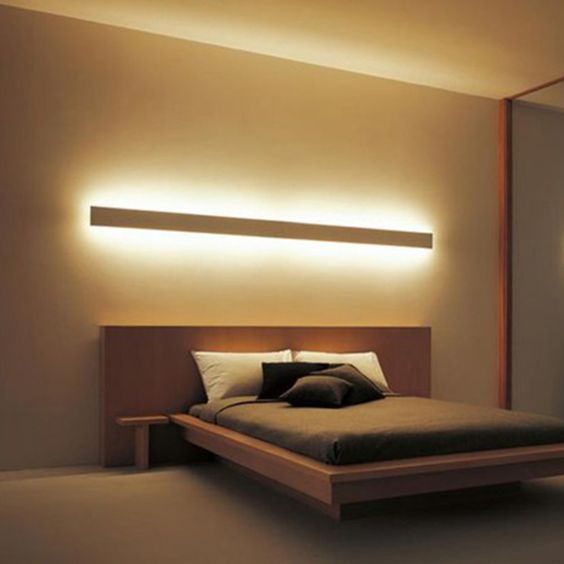 come illuminare camera da letto moderna