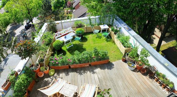 giardino sul tetto di casa