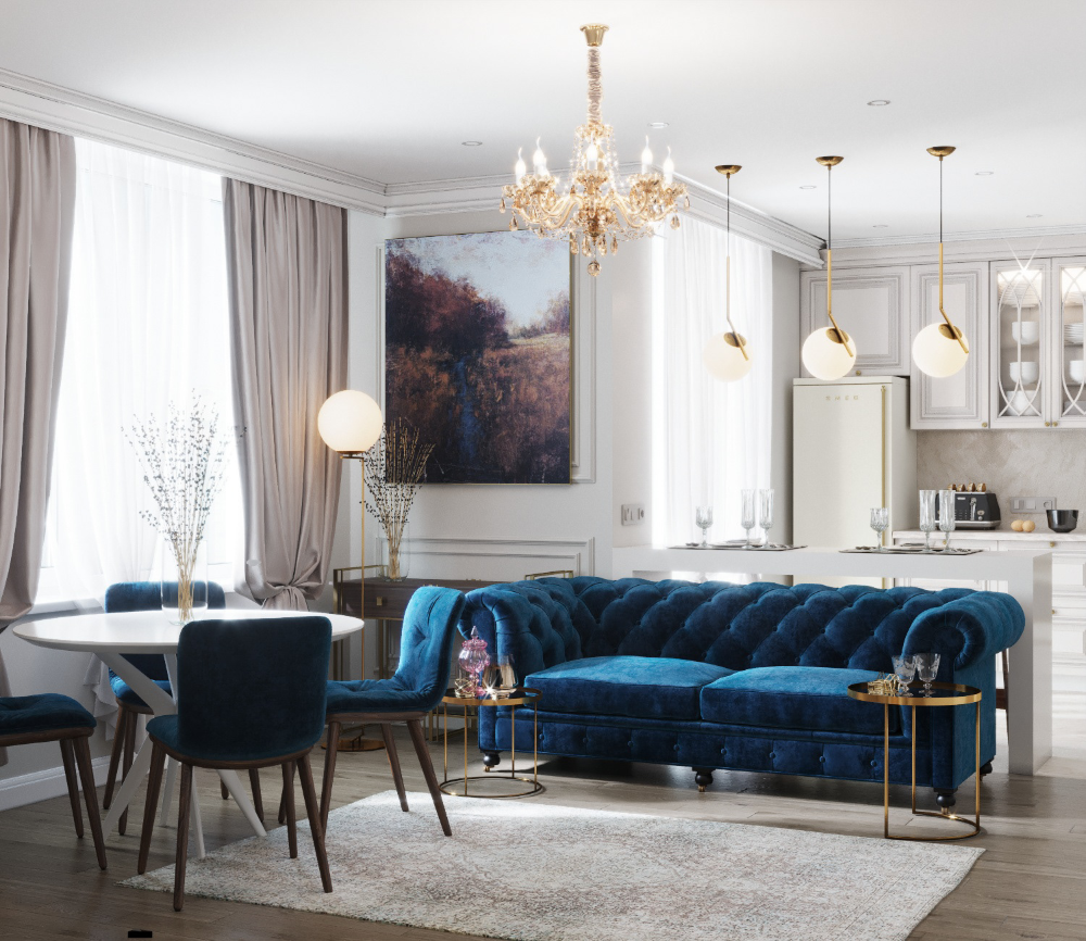 Open space in stile classico