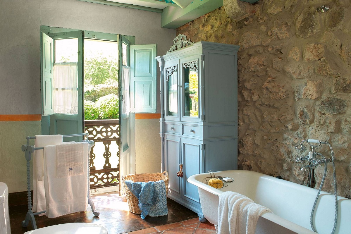 Mobili bagno stile provenzale celeste