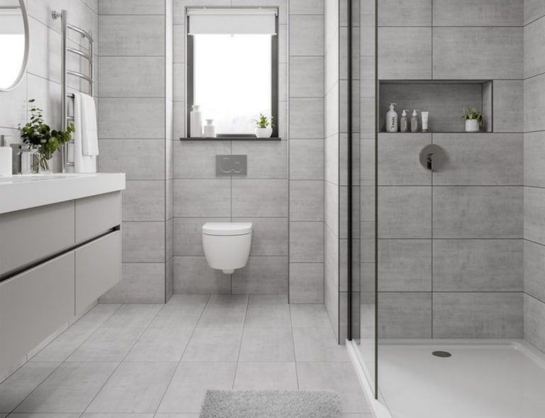 Come arredare bagno grigio e bianco