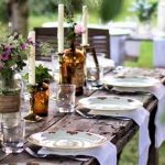 decorare un tavolo in estate