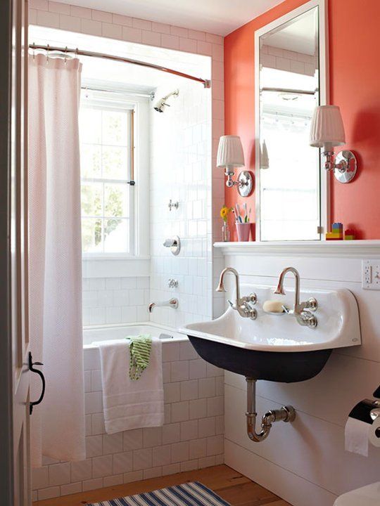 bagno color rosa salmone