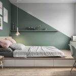 Camera da letto verde salvia