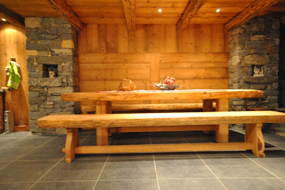 Panchine legno rustiche