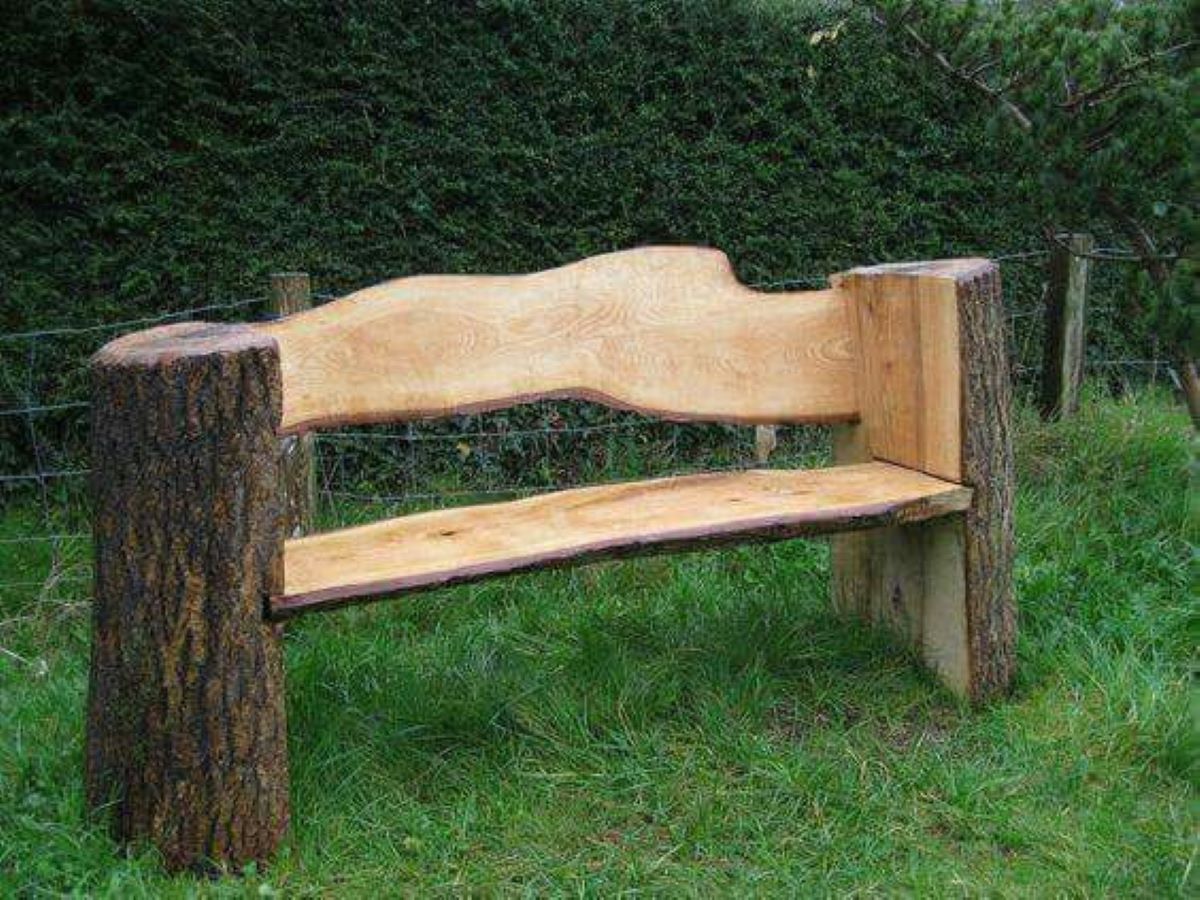 Panchine legno rustiche