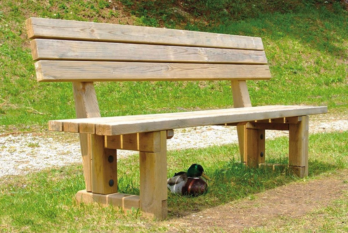 Panchine legno rustiche