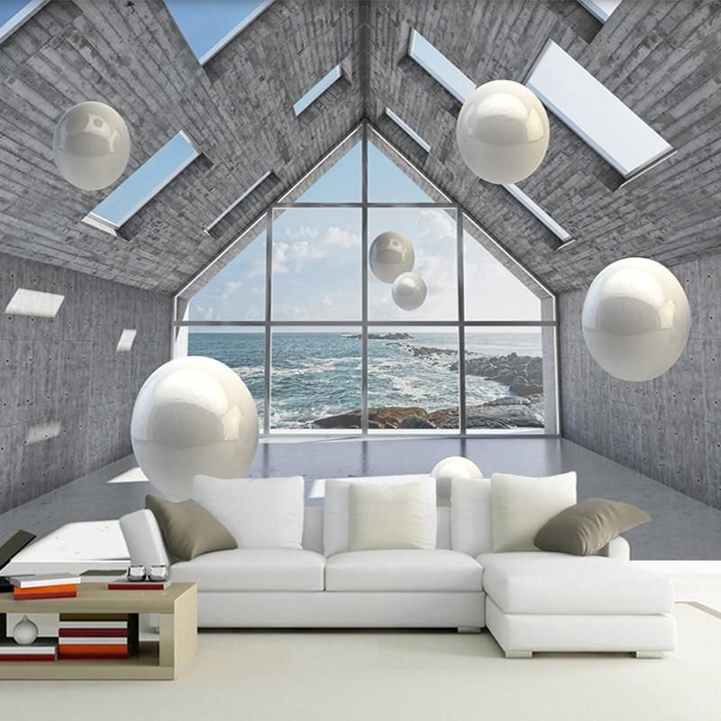 abstract space circle ball wallpaper mural custom sizes available