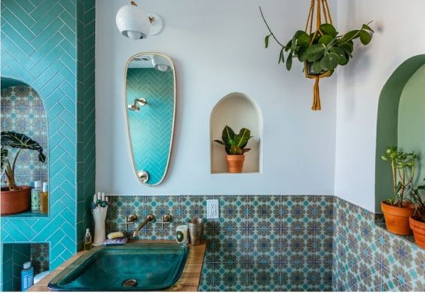 rivestimenti bagno boho 