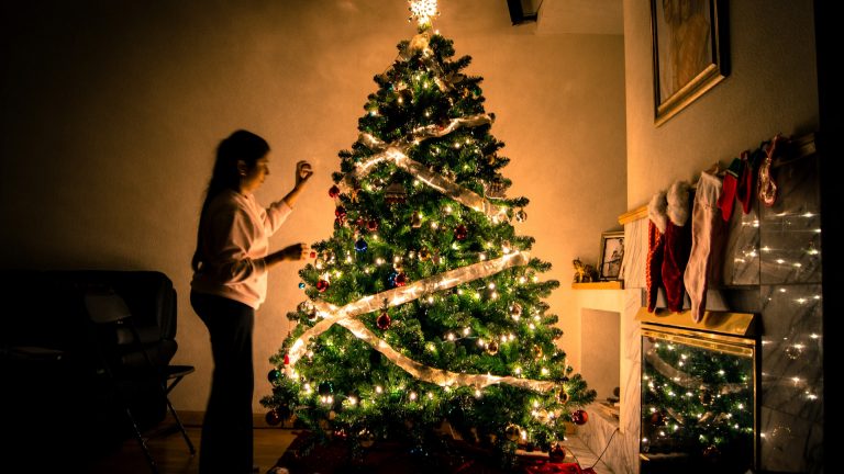 alberi di Natale in fibra ottica