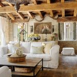 soggiorno stile rustico moderno
