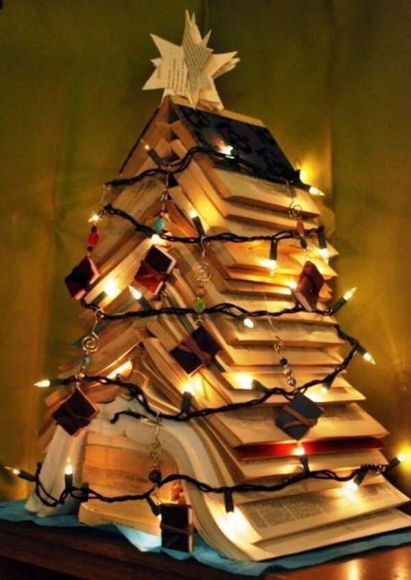 decorazioni natalizie fai da te casa libri
