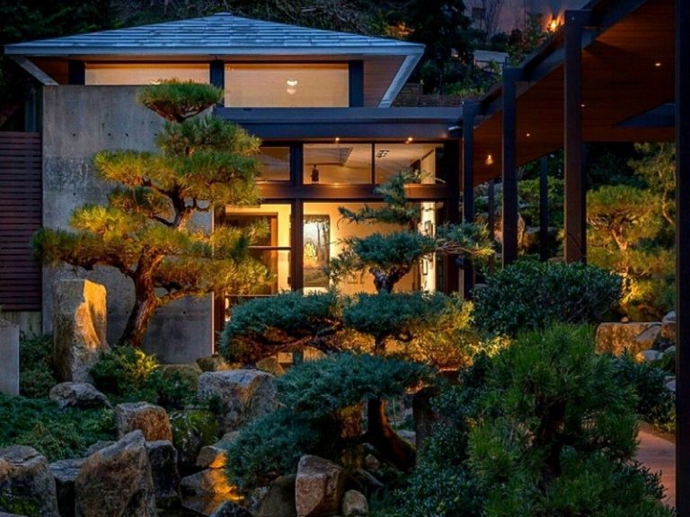 casa con giardino giapponese