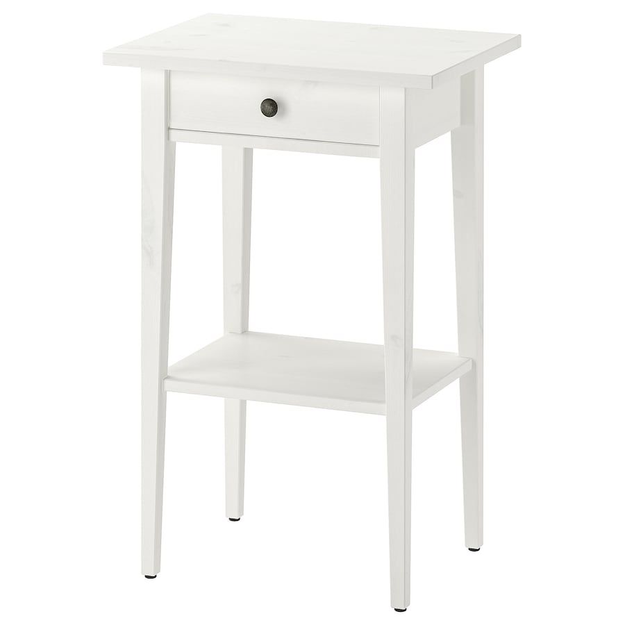 HEMNES Comodino, Mordente bianco, 46x35 cm