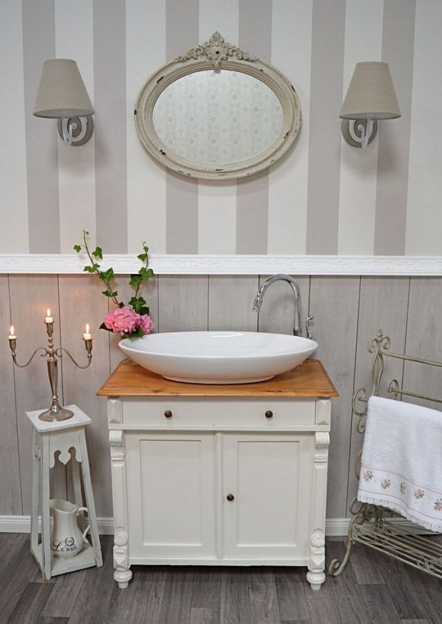 idee bagno pareti shabby