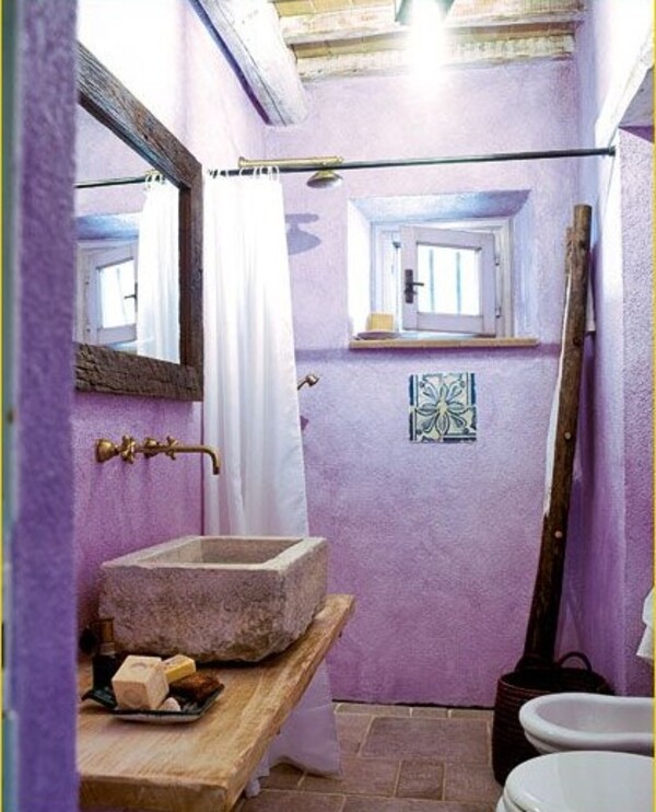 idee pareti bagno shabby