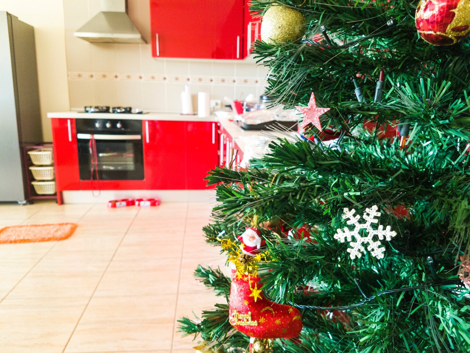 decorare la cucina a Natale