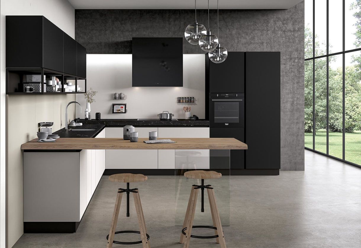 cucina di design con finiture in vetro glass 2 0 arredo3