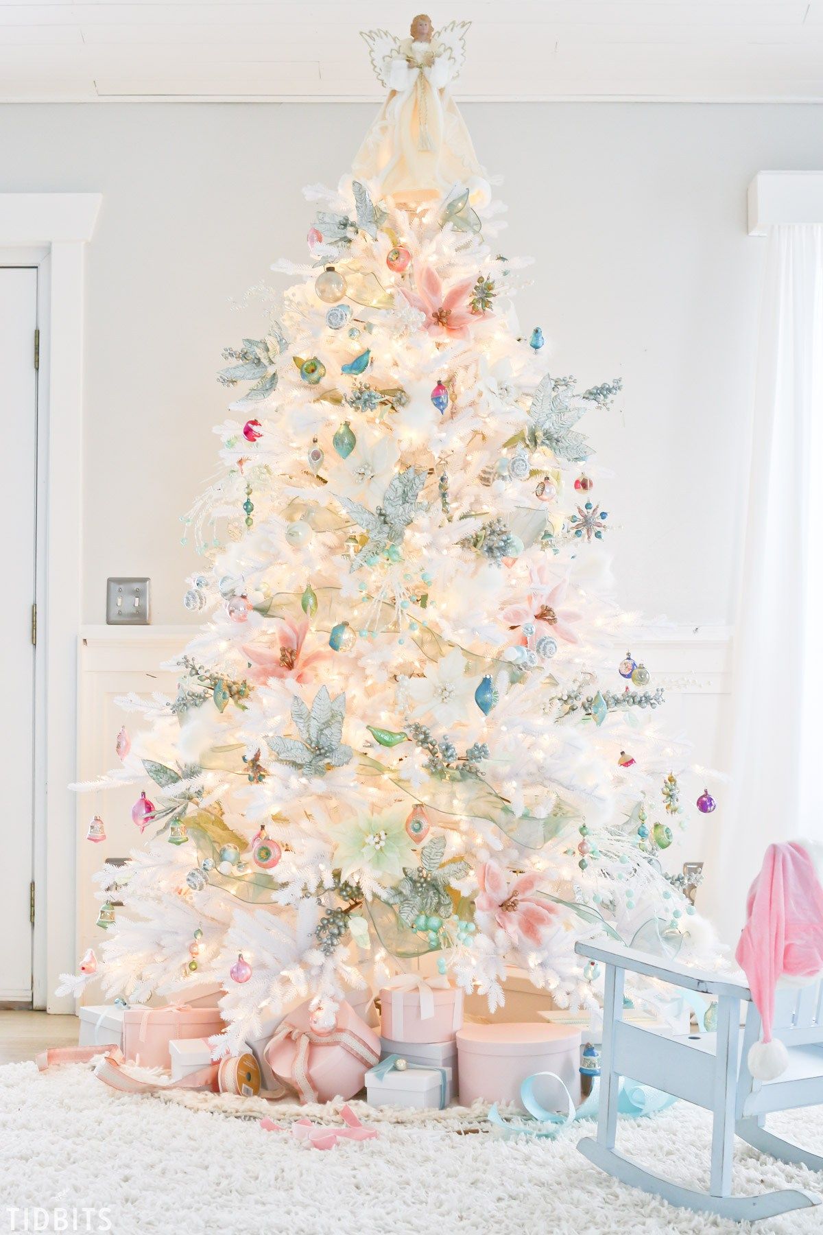 idee albero di Natale bianco
