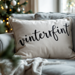 Fodera per cuscino natalizia VINTERFINT di Ikea sul divano