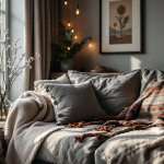 Interno di una casa accogliente durante l'inverno