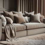 Soggiorno elegante con pareti color tortora