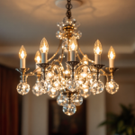 Lampadari moderni che abbelliscono un soggiorno contemporaneo