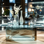 Eleganti lavorazioni del vetro per interni moderni