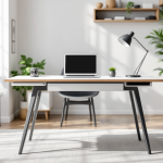 Scrivania moderna salvaspazio in un ambiente elegante