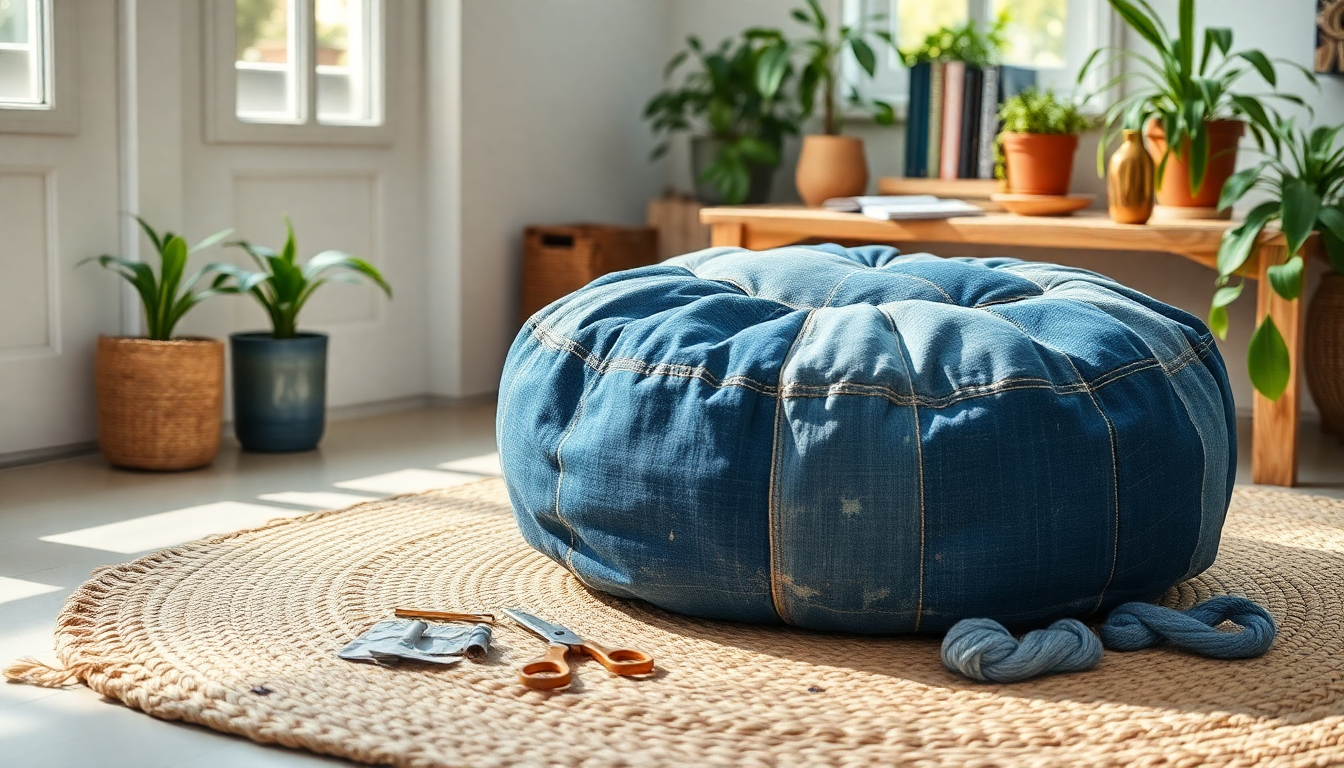 come trasformare un vecchio pouf in un pezzo unico di design 1750698325