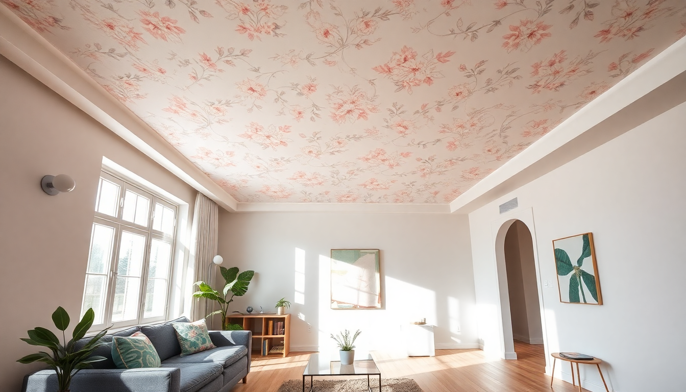 idee creative per soffitti decorati con carta da parati 1753132263