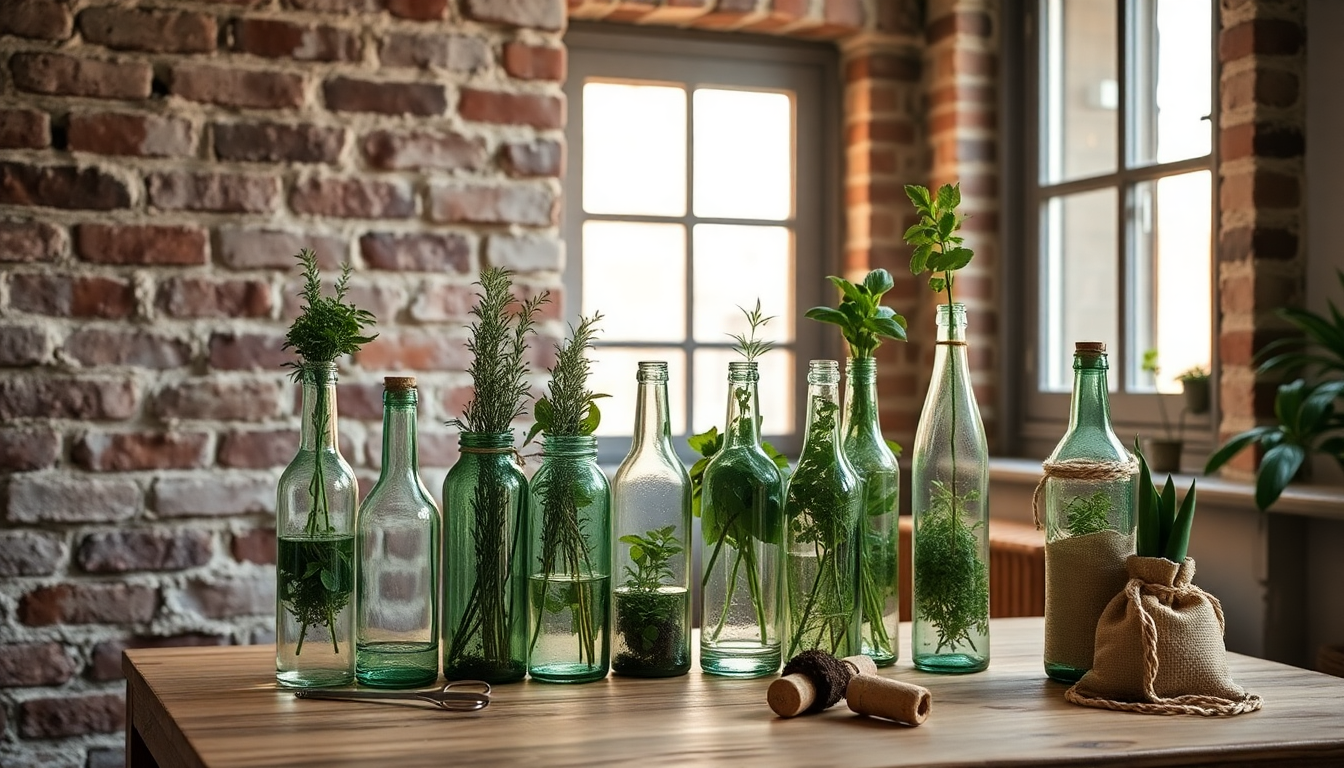 il riuso creativo delle bottiglie di vetro per un design sostenibile 1751538720