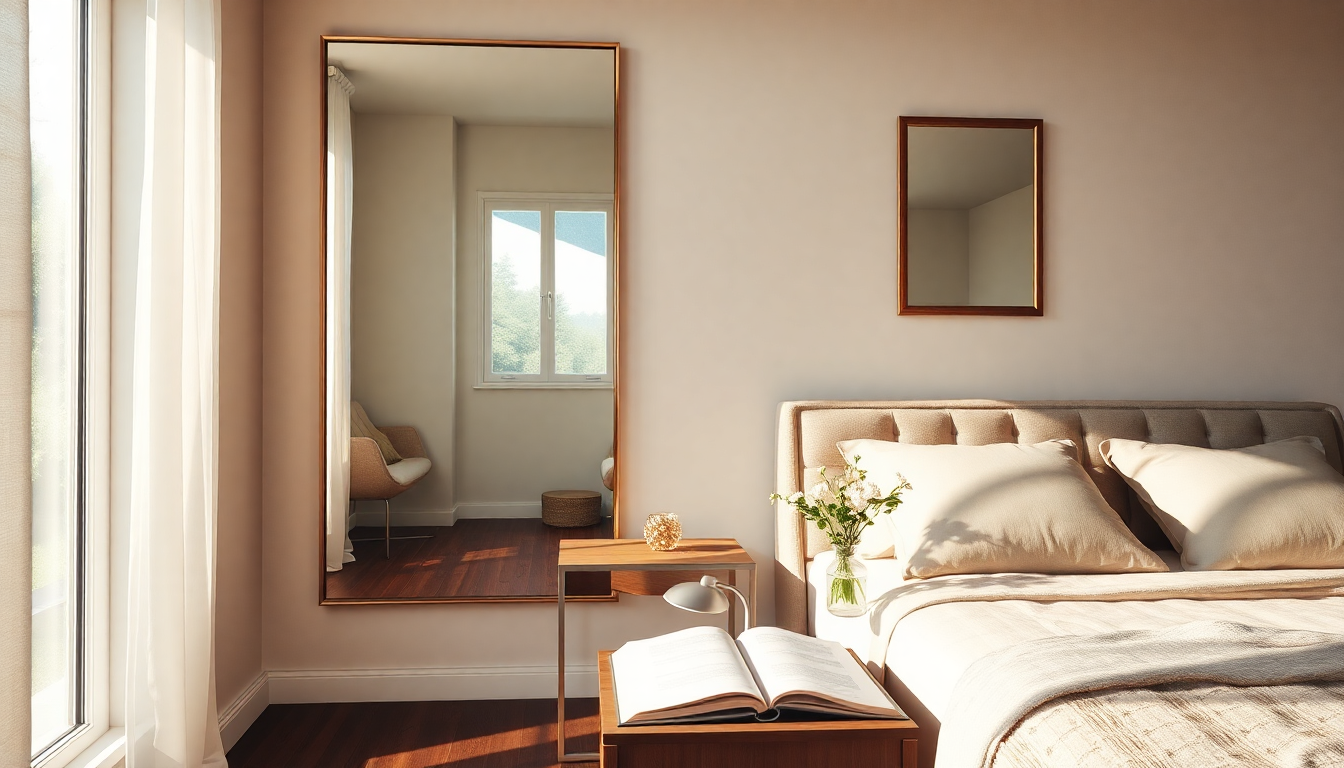 utilizzare gli specchi in camera da letto per creare profondita e atmosfera 1752636943