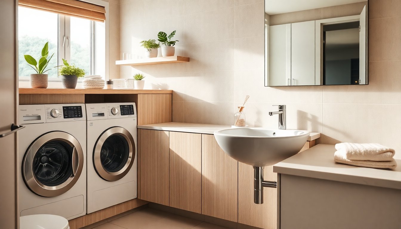 idee creative per allestire una lavanderia in un bagno compatto python 1758986946