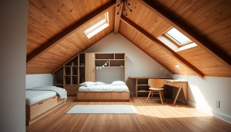 soluzioni salvaspazio per una cameretta in mansarda con mobili bifacciali 1771037416